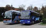 MAN Lions Coach von Rieder Reisen aus Österreich und ein Mercedes Tourismo von Metzger Reisen aus der BRD in Krems gesehen.