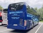 Mercedes Tourismo von Becker-Strelitz Reisen aus Deutschland in Plau am See am 10.07.2024