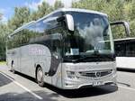 Mercedes Tourismo von W�rlitz Tourist aus Deutschland in Plau am See am 24.07.2024