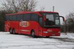 Uecker-Randow Bus abgestellt am 24.02.2013 beim ehemaligen Haltepunkt Rostock-Toitenwinkel.