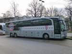 Mercedes Travego 17 RHD  FC Bayern - Autobus Oberbayern , Hamburg ZOB 18.01.2014