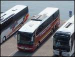 Mercedes Travego von Ø.-Hoesinge Turistfart aus Dänemark im Stadthafen Sassnitz am 09.07.2013