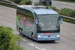 Mercedes benz Travego de la maison Vögele photographié le 29.07.2012 près de Berne 