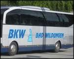 Logo von dem Mercedes Travego von BKW Bad Wildungen aus Deutschland im Stadthafen Sassnitz am 26.08.2012