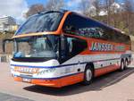 Neoplan Cityliner von Janssen Reisen aus Deutschland im Stadthafen Sassnitz am 17.04.2016