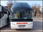 Neoplan Starliner von Rexer aus Deutrschland im Stadthafen Sassnitz am 28.03.2014