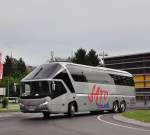 Neoplan Starliner von Sato tours aus Spanien im Mai 2015 in Krems unterwegs.
