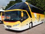 Neoplan Starliner von Postauto aus der Schweiz im Stadthafen Sassnitz am 18.07.2016