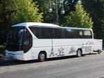 Neoplan Tourliner von Bohemia Bus aus Tschechien mit Anhänger in Berlin am 06.08.2018