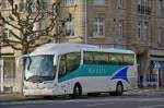 Scania Irizar der Mietbusfirma Keolis aus Belgien, gesehen am 10.11.2015 in der Stadt Luxemburg.