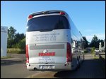 Scania Irizar von Franke-Reisen aus Deutschland im Gewerbegebiet Sassnitz am 28.06.2014