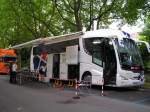 Scania Irizar de l'équipe cycliste La Française des jeux photographié sur le Tour de Suisse en 2009