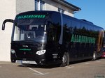 Scania OmniExpress von Allmendinger aus Deutschland im Gewerbegebiet Sassnitz am 19.07.2016