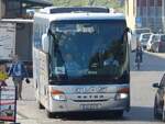 Setra 415 GT-HD von Glas aus Österreich im Stadthafen Sassnitz am 04.10.2015