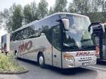 Setra 415 GT-HD von Trio mit Anh�nger aus Deutschland in Plau am See am 01.08.2024