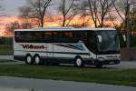 Setra Reisebus der Firma Völkert aus Hörstel - Riesenbeck  hier am 14.05.2005 an der Jasmund Therme auf der Insel Rügen.