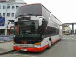 Der ÖBB-Intercitybus 856 aus Graz Hbf (Europaplatz) nach der Ankunft in seiner Endstation Klagenfurt Hbf (Busbahnhof), 13.2.2015