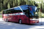Setra S 416 HDH, der 100. Setra für  Dolomiti Bus , bei Cortina d'Ampezzo (Dolomiten) 05.09.2016