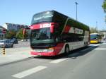 Setra 431 DT vom Travys in Yverdon-les-Bains (22.08.2011). Wird als Linienbus gebraucht !