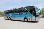 der fabrikneue Setra 416 HDH zur Ergänzung der  Starcar-Flotte , Schneider Reisen und Transport AG, Langendorf, SO 21950,
Aufgenommen am 2. Juli 2013