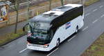 BerlinMobil mit einem SETRA SD 516 HD (anscheinend von Fans der Eisbären Berlin Eishockey-Mannschaft) am 14.02.20 Berlin Schöneweide.