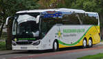 Setra S 516 HD, von Reisestern Hausemann & Mager aus Hagen in Westfalen, ist in Maastricht angekommen. 10.2023