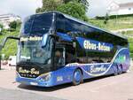 Setra 531 DT von Elbus-Reise naus Deutschland im Stadthafen Sassnitz am 09.06.2024