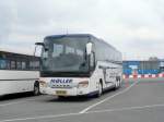 Reisebus Marke Setra am 23.04.14 in Rostock.