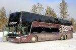 van Hool Bistro Bus TX astromega. Schuy Reisen. 3.März 2016, Suomussalmi, Finnland