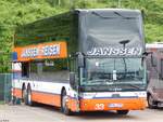 Van Hool TX27 von Janssen Reisen aus Deutschland im Stadthafen Sassnitz am 22.07.2017