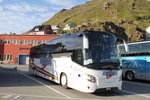 VDL Futura von Eurobus Knecht aus der Schweiz auf dem Busparkplatz in Honningsvag, Norwegen.