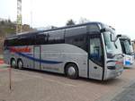 Volvo 9700 von Steincke aus Deutschland im Stadthafen Sassnitz am 14.04.2018