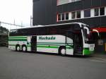 Volvo 9700 de la maison Machado photogaphié le 20.07.2012 à Moutier. 
. Prise en charge de familles portugaises rentrant au pays pour les vacances