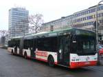 Bogestra Wagen  0263 ,Neoplan Gelenkbus ,Werbetrger von BAUHAUS,
heute als Linie CE 31 von Bochum Hbf/Bbf. nach Hattingen Mitte S,
in Ruhestellung.(23.12.2007)