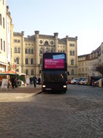 MAN Doppelstockbus am 04.02.2014 auf dem Marktplatz in Zittau