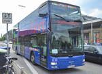 Ein MAN mit Burillo (Spanien) Aufbau Sightseeing Doppelstockbus der Fa.