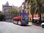 MAN-Doppeldecker im spanischen Valencia am Plaza de la Reina am 25/07/2012 als CitysightseeingBus.