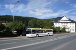 Bus Schwarzenberg / Bus Erzgebirge: MAN NL der RVE (Regionalverkehr Erzgebirge GmbH), aufgenommen im August 2016 im Stadtgebiet von Schwarzenberg / Erzgebirge.