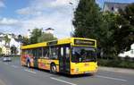 Bus Aue / Bus Erzgebirge: MAN NL der Fahrschule Herrl (Verkehrsbildungszentrum Erzgebirge), aufgenommen im August 2017 im Stadtgebiet von Aue (Sachsen).