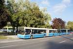 Kroatien / Bus Zagreb / Autobus Zagreb / Zagrebački Električni Tramvaj (ZET): MAN NG - Wagen 151, aufgenommen im Oktober 2017 an der Haltestelle  Središće  im Stadtgebiet von