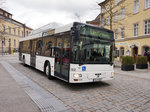 MAN-Bus (Nr. 122) der SÜC, unterwegs als Linie 3 (Dörfles - Sändleinweg), am 21.3.2016 bei der Einfahrt in die Haltestelle Theaterplatz.