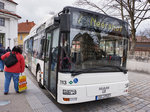 MAN-Bus (Nr. 113) der SÜC, unterwegs als Linie 7 (Scheuerfeld Paul-Helbich-Platz - Neershof), am 21.3.2016 bei der Haltestelle Theaterplatz.