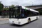 Bus Aue / Bus Erzgebirge: MAN NL der RVE (Regionalverkehr Erzgebirge GmbH),  aufgenommen im August 2016 am Bahnhof von Aue (Sachsen).