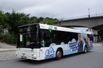 Bus Aue / Bus Erzgebirge: MAN NL der RVE (Regionalverkehr Erzgebirge GmbH), aufgenommen im August 2016 am Bahnhof von Aue (Sachsen).