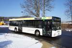 Bus Aue / Stadtbus Aue / Bus Erzgebirge: MAN NL der RVE (Regionalverkehr Erzgebirge GmbH), aufgenommen im Februar 2018 am Bahnhof von Aue (Sachsen).
