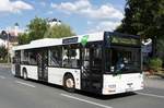 Bus Aue / Bus Erzgebirge: MAN NL der RVE (Regionalverkehr Erzgebirge GmbH), aufgenommen im Juli 2018 im Stadtgebiet von Aue (Sachsen).