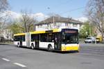 Stadtbus Mainz: MAN NG der MVG Mainz / Mainzer Verkehrsgesellschaft (Wagen 732), aufgenommen Anfang April 2020 an der Haltestelle  Goethestraße  in Mainz.
