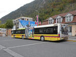 MAN Lions City 102, auf der Linie 21, wartet am 13.10.2011 an der Endstation beim Bahnhof Interlaken Ost.