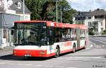 SWT 486 (TR S 486) wirbt fr Gerard.
Aufgenommen an der Porta Nigra in Trier, 19.8.2010.