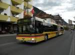 MAN Bus mit der Betriebsnummer 102 auf der Linie 21 kurz vor dem Bahnhof Interlaken Ost.